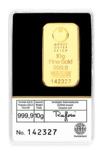 Heraeus kinebar 10 G 999.9 Gold lingots d'or en blister Incl zertifkat 